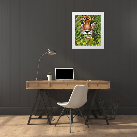 Jungle Moves I White Modern Wood Framed Art Print by Smith, Karen