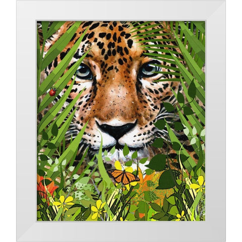 Jungle Moves I White Modern Wood Framed Art Print by Smith, Karen