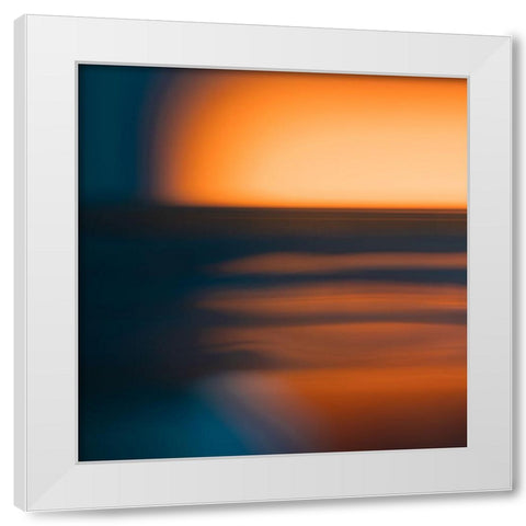 Deep Sunset II White Modern Wood Framed Art Print by Surma And Guillen