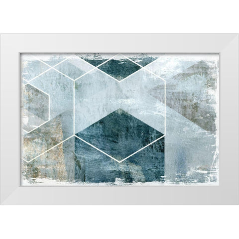 Inclination White Modern Wood Framed Art Print by Naskrent, Delores