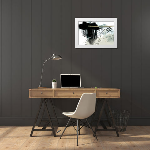 Citadel White Modern Wood Framed Art Print by Naskrent, Delores