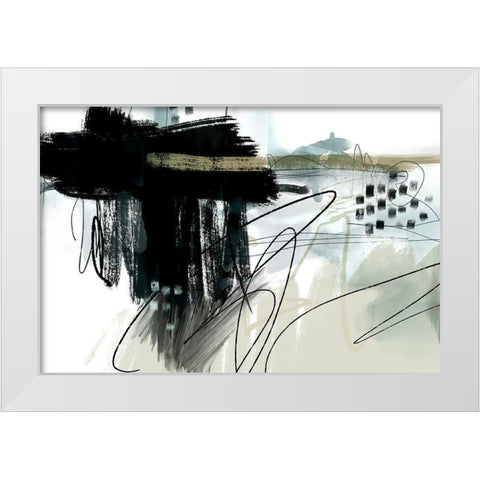 Citadel White Modern Wood Framed Art Print by Naskrent, Delores