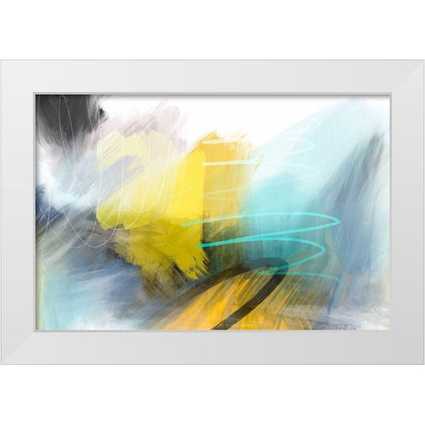 Deadly Tornado White Modern Wood Framed Art Print by Naskrent, Delores