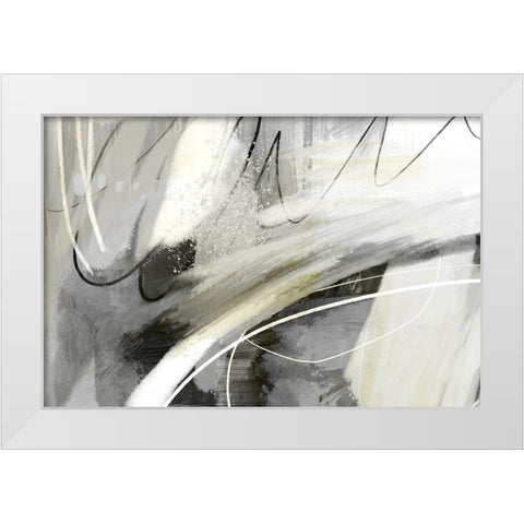 Speak to Me White Modern Wood Framed Art Print by Naskrent, Delores