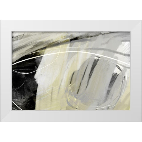 Whisper It White Modern Wood Framed Art Print by Naskrent, Delores