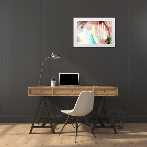 Articulate White Modern Wood Framed Art Print by Naskrent, Delores