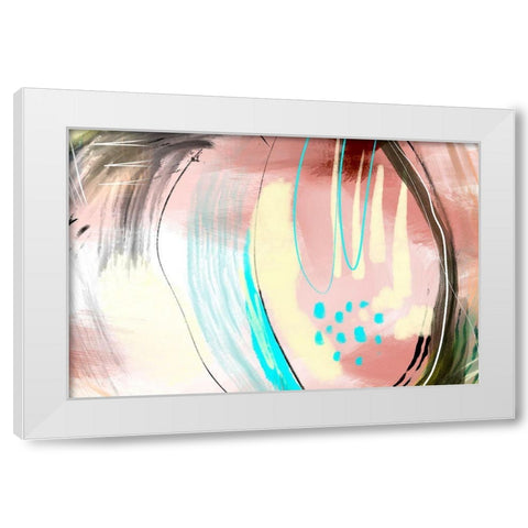 Articulate White Modern Wood Framed Art Print by Naskrent, Delores