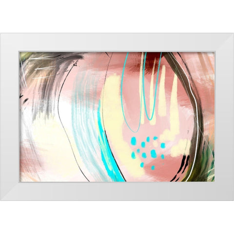 Articulate White Modern Wood Framed Art Print by Naskrent, Delores