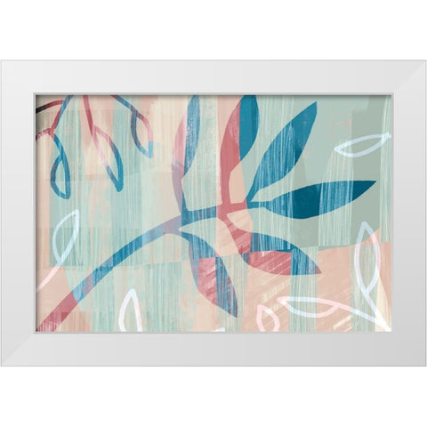 Blythe White Modern Wood Framed Art Print by Naskrent, Delores