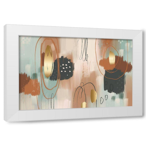Baked Clay White Modern Wood Framed Art Print by Naskrent, Delores