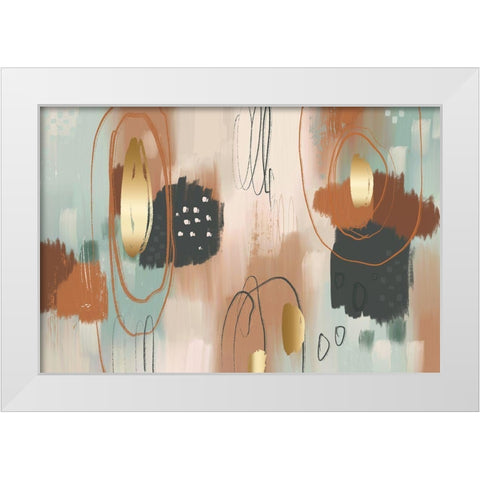 Baked Clay White Modern Wood Framed Art Print by Naskrent, Delores