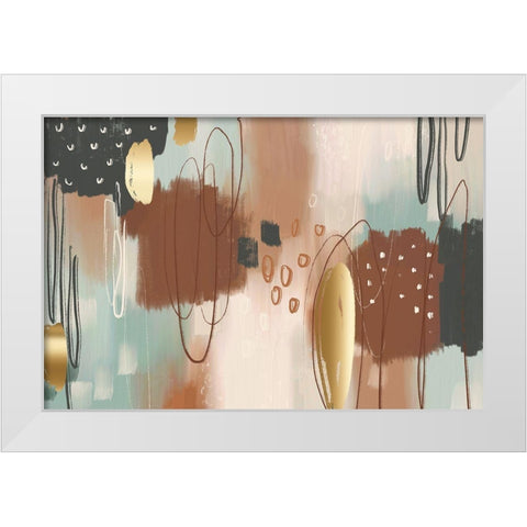 Ginger Bread White Modern Wood Framed Art Print by Naskrent, Delores