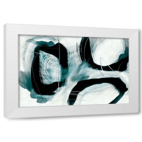 Dark Tension White Modern Wood Framed Art Print by Naskrent, Delores