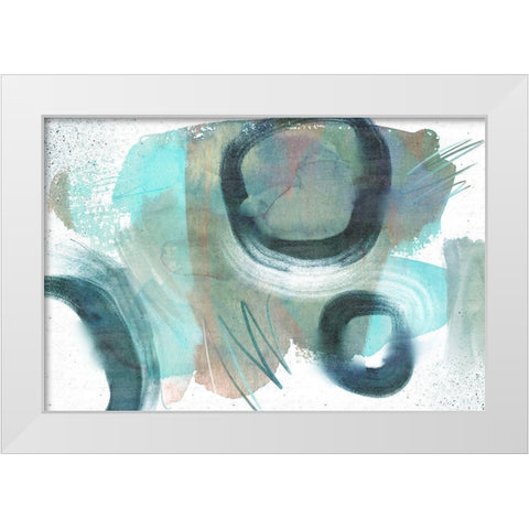 Hushed Tones White Modern Wood Framed Art Print by Naskrent, Delores