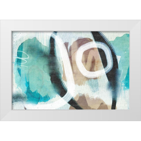 Sentient Murmur White Modern Wood Framed Art Print by Naskrent, Delores