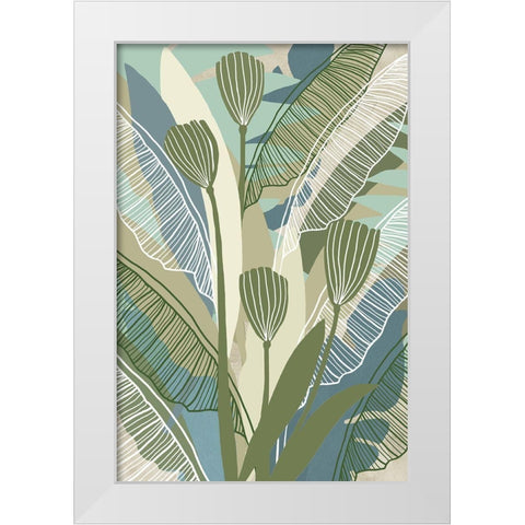 Tropical Botanical III White Modern Wood Framed Art Print by Kouta, Flora