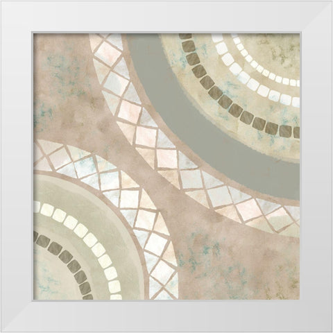 Amalfi Mosaic I White Modern Wood Framed Art Print by Kouta, Flora