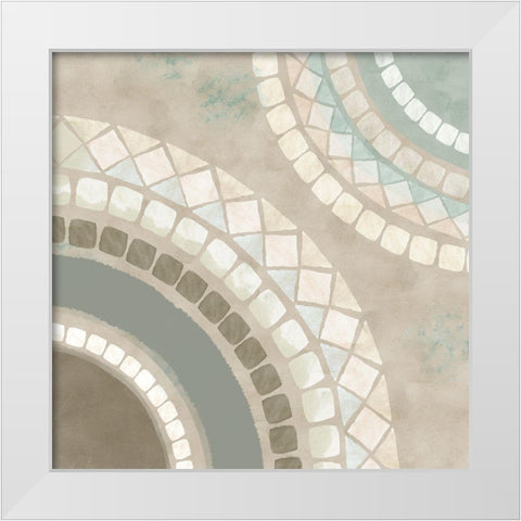 Amalfi Mosaic II White Modern Wood Framed Art Print by Kouta, Flora