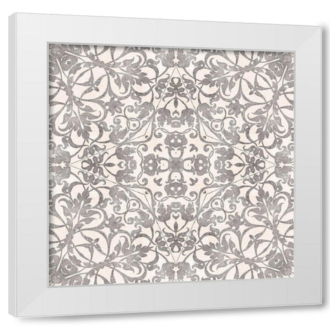 Ancient Age Tile White Modern Wood Framed Art Print by Haase, Andrea