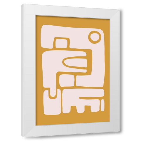 Seventies Vibe I White Modern Wood Framed Art Print by Haase, Andrea