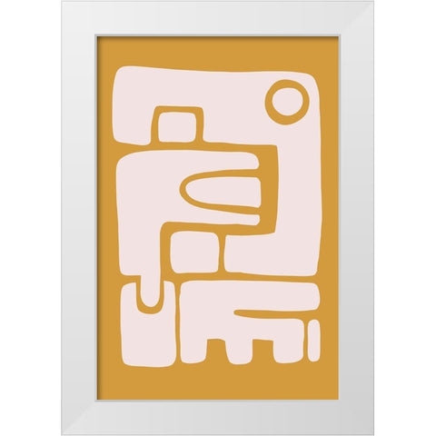 Seventies Vibe I White Modern Wood Framed Art Print by Haase, Andrea