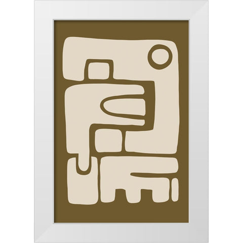 Seventies Vibe III White Modern Wood Framed Art Print by Haase, Andrea