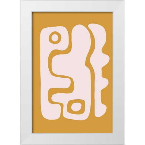Seventies Groove I White Modern Wood Framed Art Print by Haase, Andrea