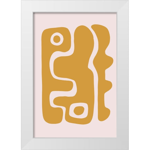 Seventies Groove II White Modern Wood Framed Art Print by Haase, Andrea