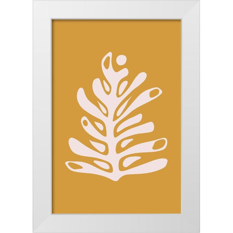 Seventies Leaf I White Modern Wood Framed Art Print by Haase, Andrea