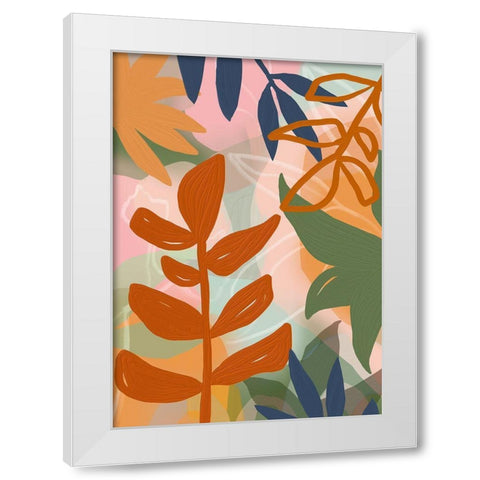 Summer Garden White Modern Wood Framed Art Print by Haase, Andrea