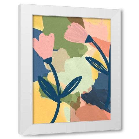 Retro Spring White Modern Wood Framed Art Print by Haase, Andrea