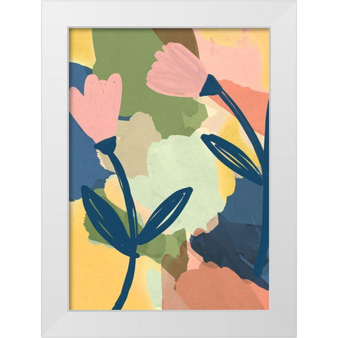 Retro Spring White Modern Wood Framed Art Print by Haase, Andrea