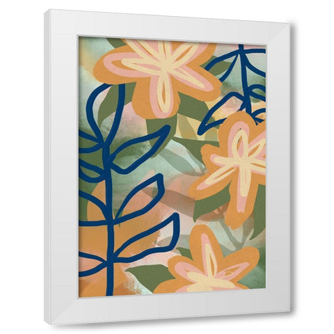 Flower Park White Modern Wood Framed Art Print by Haase, Andrea