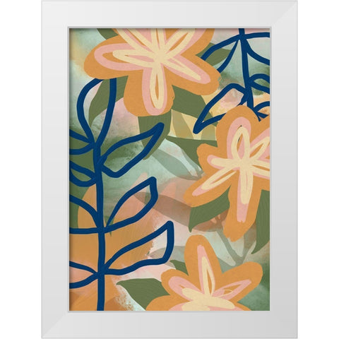 Flower Park White Modern Wood Framed Art Print by Haase, Andrea