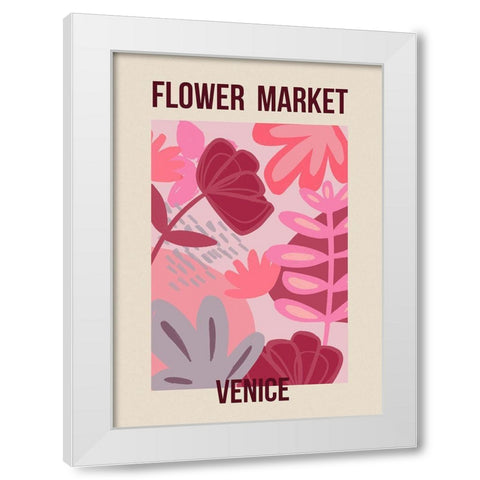 Flower Market Venice White Modern Wood Framed Art Print by Haase, Andrea