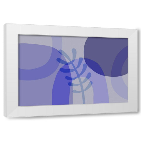 Pretty Periwinkle White Modern Wood Framed Art Print by Haase, Andrea