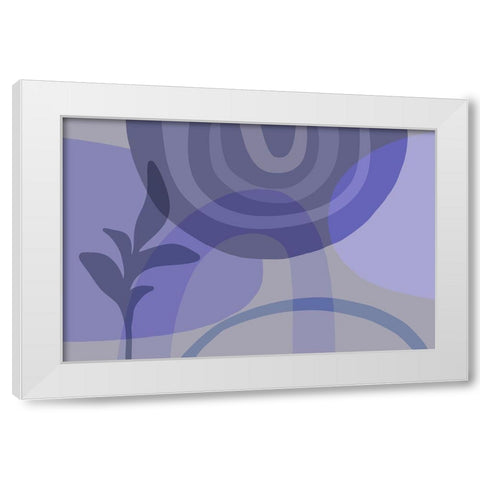 Pure Periwinkle White Modern Wood Framed Art Print by Haase, Andrea