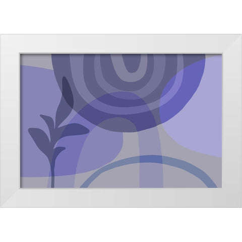 Pure Periwinkle White Modern Wood Framed Art Print by Haase, Andrea