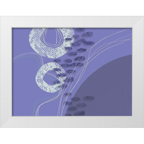 Abstract Traces White Modern Wood Framed Art Print by Haase, Andrea