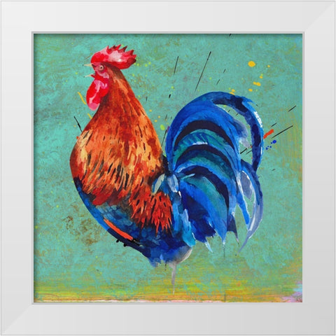 ChicChick II White Modern Wood Framed Art Print by Smith, Karen