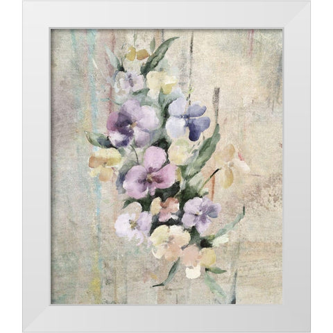 Bouquet I White Modern Wood Framed Art Print by Smith, Karen