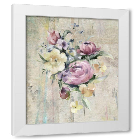 Bouquet II White Modern Wood Framed Art Print by Smith, Karen