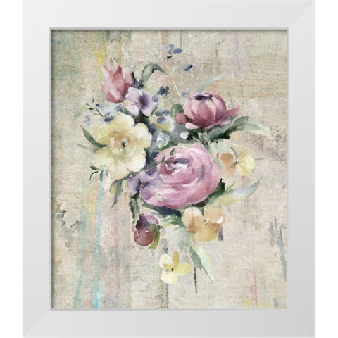Bouquet II White Modern Wood Framed Art Print by Smith, Karen