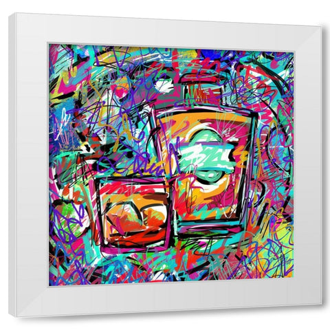 Boozey I White Modern Wood Framed Art Print by Novak, Rick