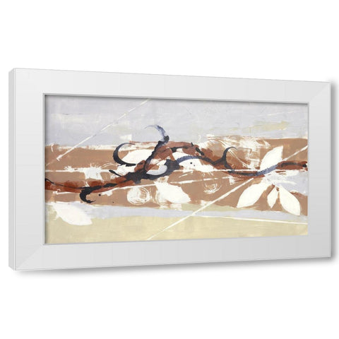 Abstract White Leaf I White Modern Wood Framed Art Print by Eaton, Winnie