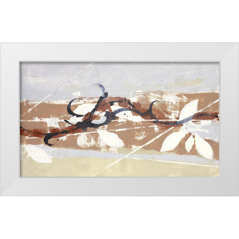 Abstract White Leaf I White Modern Wood Framed Art Print by Eaton, Winnie