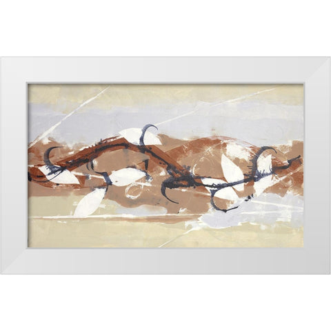 Abstract White Leaf II White Modern Wood Framed Art Print by Eaton, Winnie