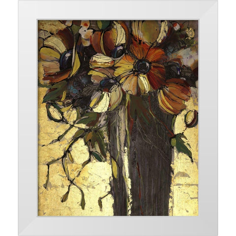 Goldleaf Poppies White Modern Wood Framed Art Print by Eaton, Winnie