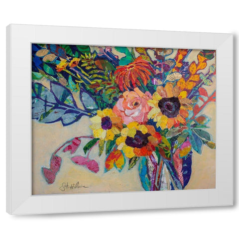 Fabulous Florals White Modern Wood Framed Art Print by St Hilaire, Elizabeth