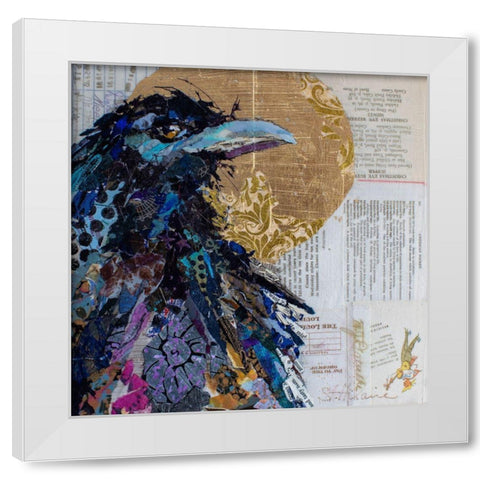 Raven II White Modern Wood Framed Art Print by St Hilaire, Elizabeth